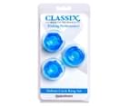 Pipedreams Classix Deluxe 3-Piece Cock Ring Set - Blue 1