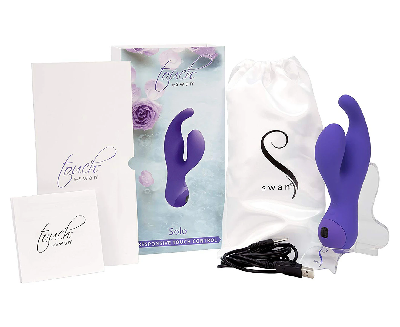 Swan Touch Solo Rabbit Vibrator - Purple