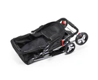 4 Wheel Pet Stroller Dog Cat Cage Carrier Travel Pushchair Foldable Pram- Black