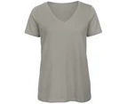B&C Womens Favourite Organic Cotton V-Neck T-Shirt (Light Grey) - BC3642
