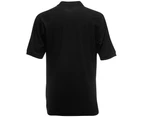 Fruit Of The Loom Mens 65/35 Heavyweight Pique Short Sleeve Polo Shirt (Black) - BC382