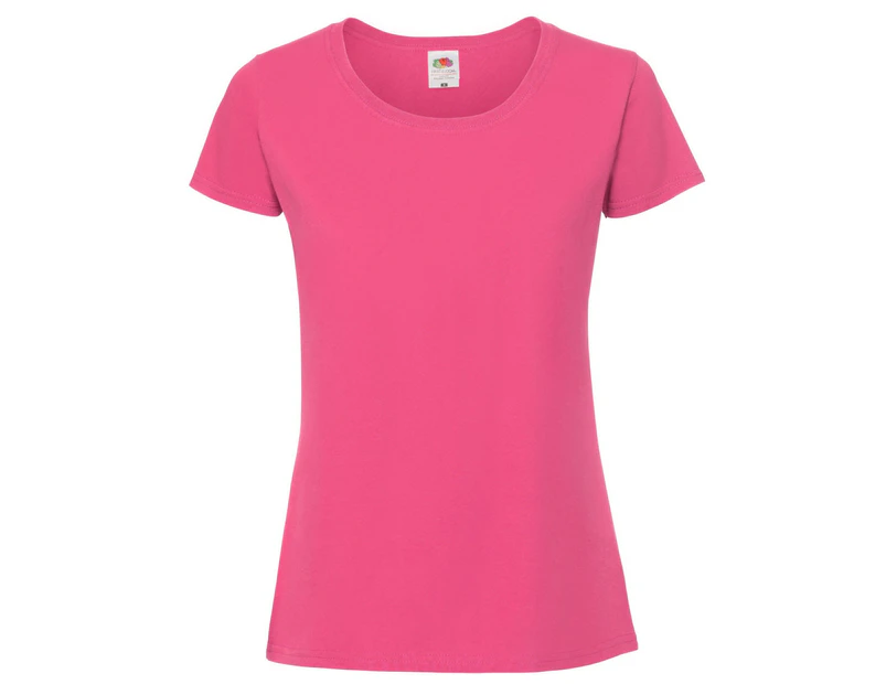 Fruit Of The Loom Womens/Ladies Ringspun Premium T-Shirt (Hot Pink) - BC3945