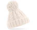Beechfield Childrens/Kids Cable Knit Melange Beanie (Oatmeal) - BC4144