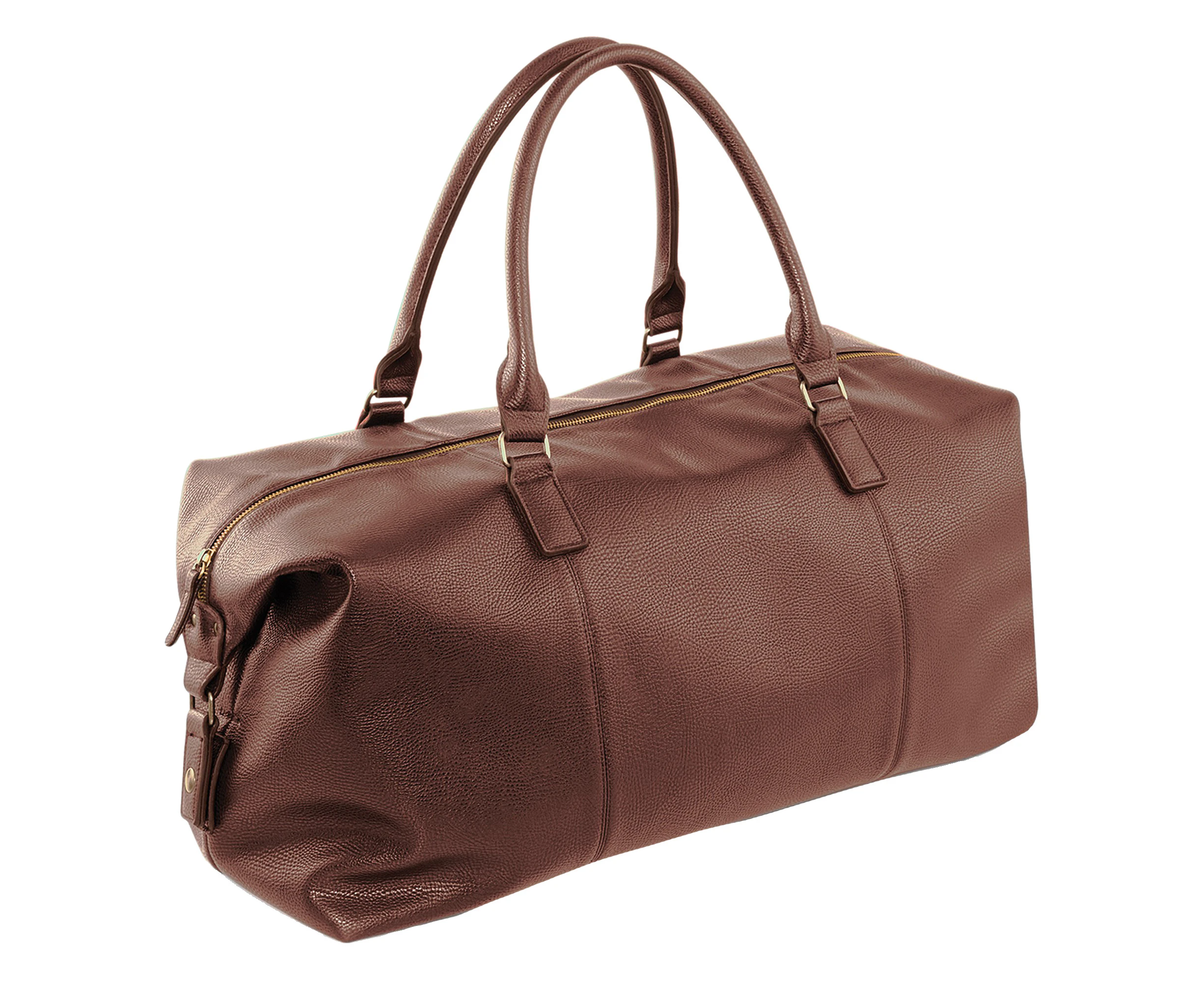 Quadra NuHude Faux Leather Weekender Holdall Bag (Tan) - BC3496