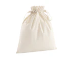 Westford Mill Soft Organic Cotton Drawcord Bag (Natural) - BC3854