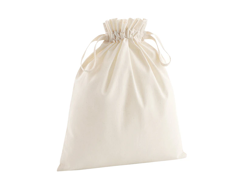Westford Mill Soft Organic Cotton Drawcord Bag (Natural) - BC3854