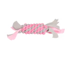 AB Tools Pink Small Dog Puppy Fleecy Rope Coil Play Toy Great For Teeth & Gums