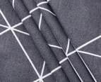 Gioia Casa Manhattan 100% Cotton Reversible Quilt Cover Set - Charcoal