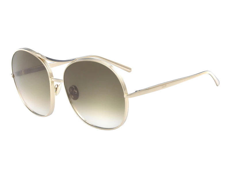 Chloé Women's CE128S Round Sunglasses - Gold/Khaki