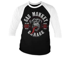 Gas Monkey Garage T Shirt Round Seal Official Mens  Baseball 3/4 Sleeve - Black