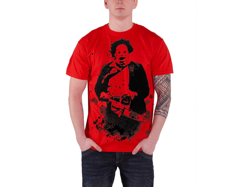 Plan 9 The Texas Chainsaw Massacre Leatherface Official Mens   T Shirt - Red