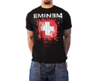 Eminem T Shirt Recovery Cross Splatte Album Logo Official Mens - Black
