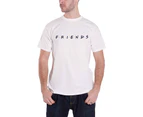 Friends T Shirt Classic Logo Tv Show Joey Chandler  Official Mens - White