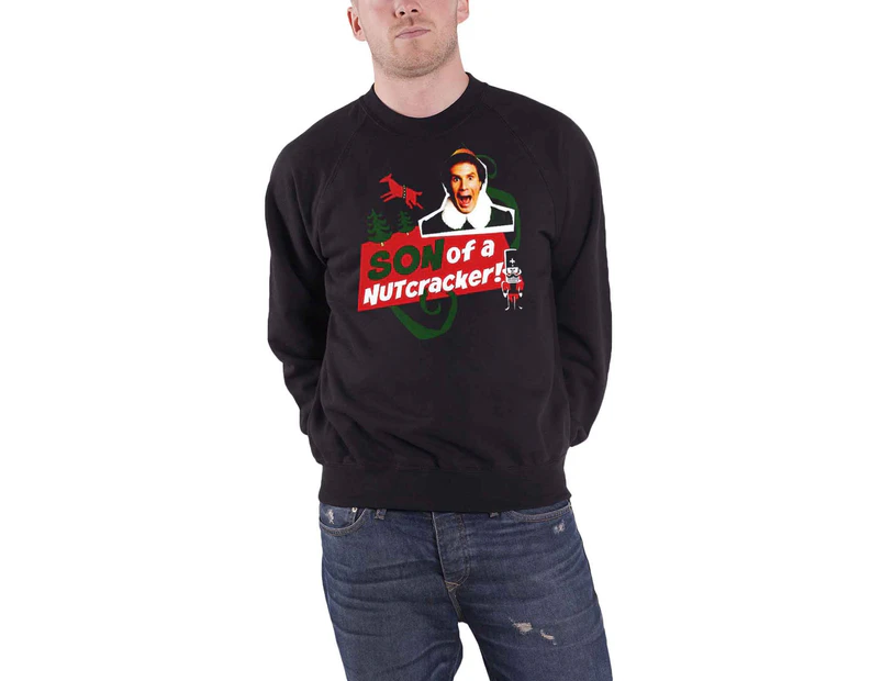 Elf Christmas Jumper Sweatshirt Son Of A Nutcracker Official Mens - Black