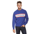 Calvin Klein Jeans Men's Institute Front Stripe Sweater - Blue