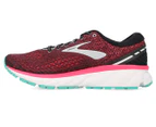 Brooks Women's Ghost 11 Running Shoes - Black/Pink/Aqua