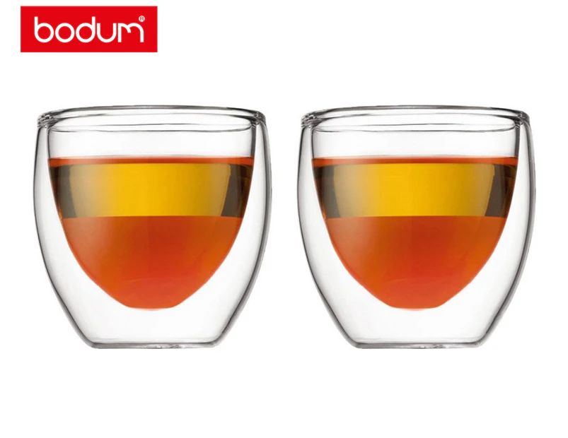 Set of 2 Bodum 80mL Pavina Double Wall Glasses