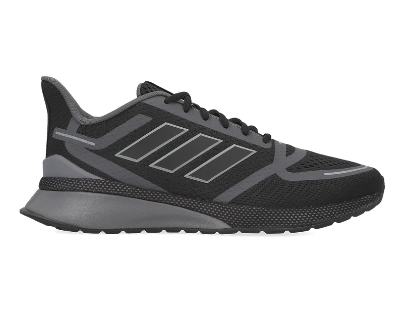 jalea Punto Rezumar Adidas Men's Nova Run Running Shoes - Core Black/Grey Six | Catch.com.au