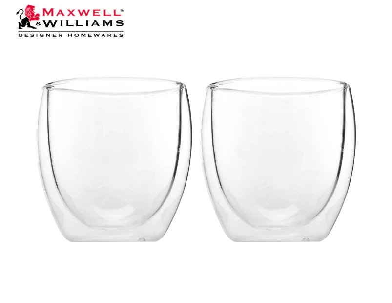 Set of 2 Maxwell & Williams 250mL Blend Double Wall Cups