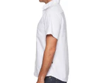Mr Simple Men's Oxford Short Sleeve Shirt - White