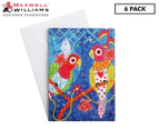 6 x Maxwell & Williams Love Hearts Greeting Card - Rainbow Girls