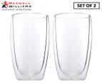 Set of 2 Maxwell & Williams 450mL Blend Double Wall Cups