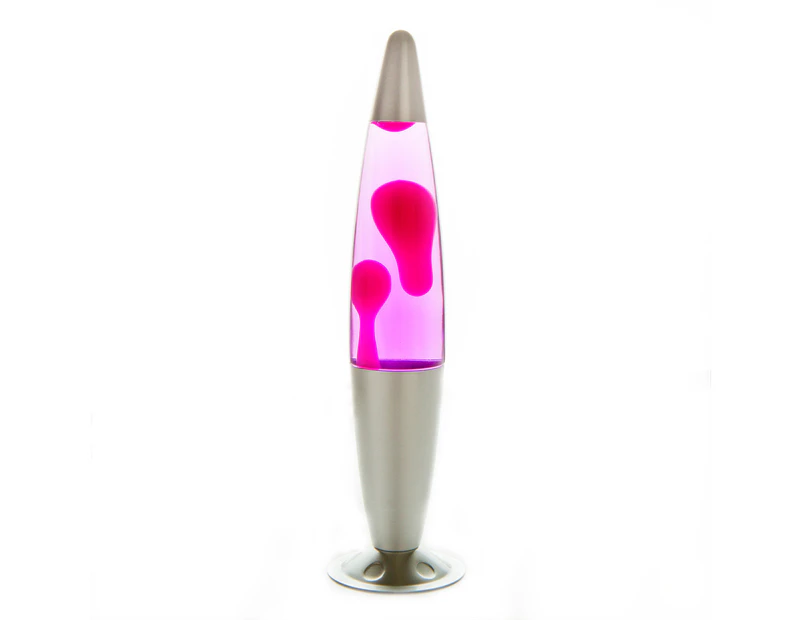 Peace Motion Lava Lamp Silver Pink Pink