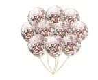 60pcs RoseGold Transparent Confetti Helium Balloons Agate Sequins Balloon Set Wedding Party 1