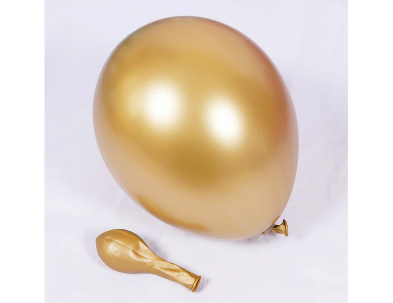 50pcs Gold Chrome Metallic 30cm Latex Balloons Pack 10 Birthday Wedding Party Balloon 12"