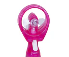 Portable Hand Held Cooling Stay Cool Water Spray Misting Fan Mist Travel Mini Summer Outdoor Moisturizing Office/Home/Travel (PINK )