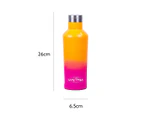 Double Walled 480ml Stainless Steel Water Drink Bottle Insulated Spartan Outdoor Gym Cycling Beach Sport BPA Free Hot Cold 12 Hours Orange Pink Ombre