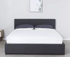 Milano Decor Luxury Gas Lift King Bed Frame & Headboard - Dark Grey