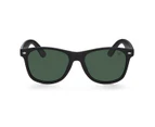 Winstonne Women's Roman Polarised Sunglasses - Matte Black/Green