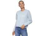 Calvin Klein Jeans Women's Boxy Crew Neck Skyway Sweater - Blue