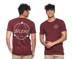 Silent Theory Men's Magnetic Tee / T-Shirt / Tshirt - Burgandy