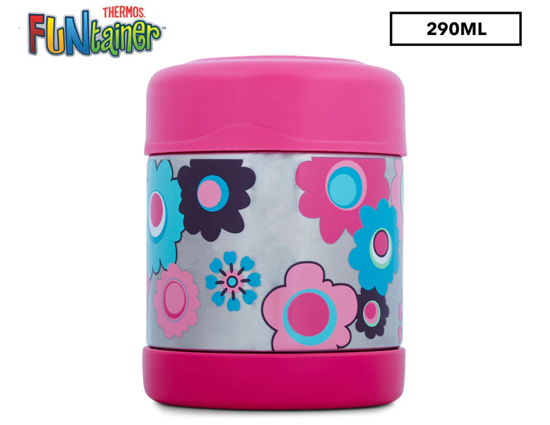 Thermos 290mL FUNtainer Stainless Steel Vacuum Insulated Food Jar - Flowers