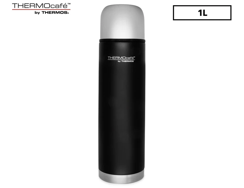 THERMOcafe 1L Stainless Steel Vacuum Insulated Slimline Flask - Black