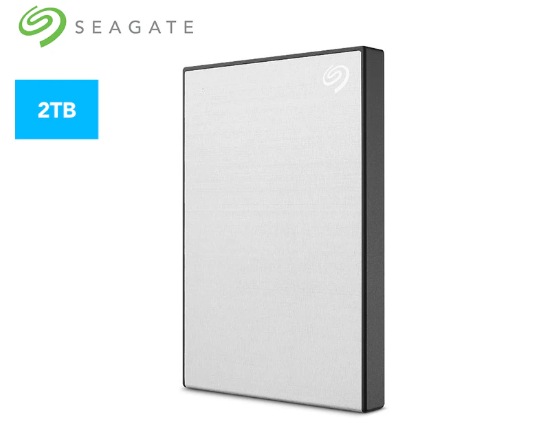 Seagate 2TB Backup Plus Slim Portable Hard Drive - Silver