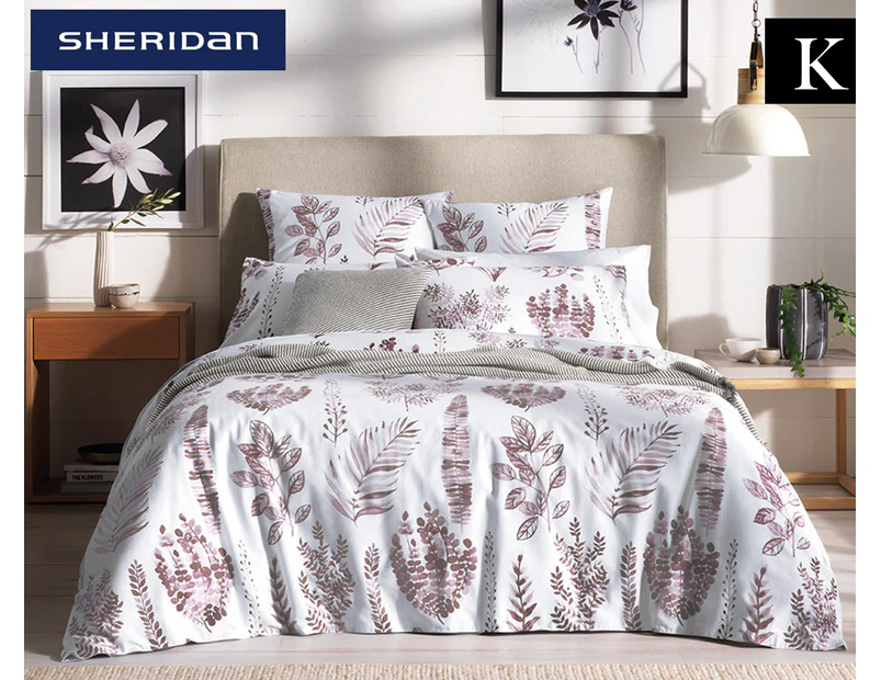 Sheridan Suri King Bed Quilt Cover Set - Winter Berry