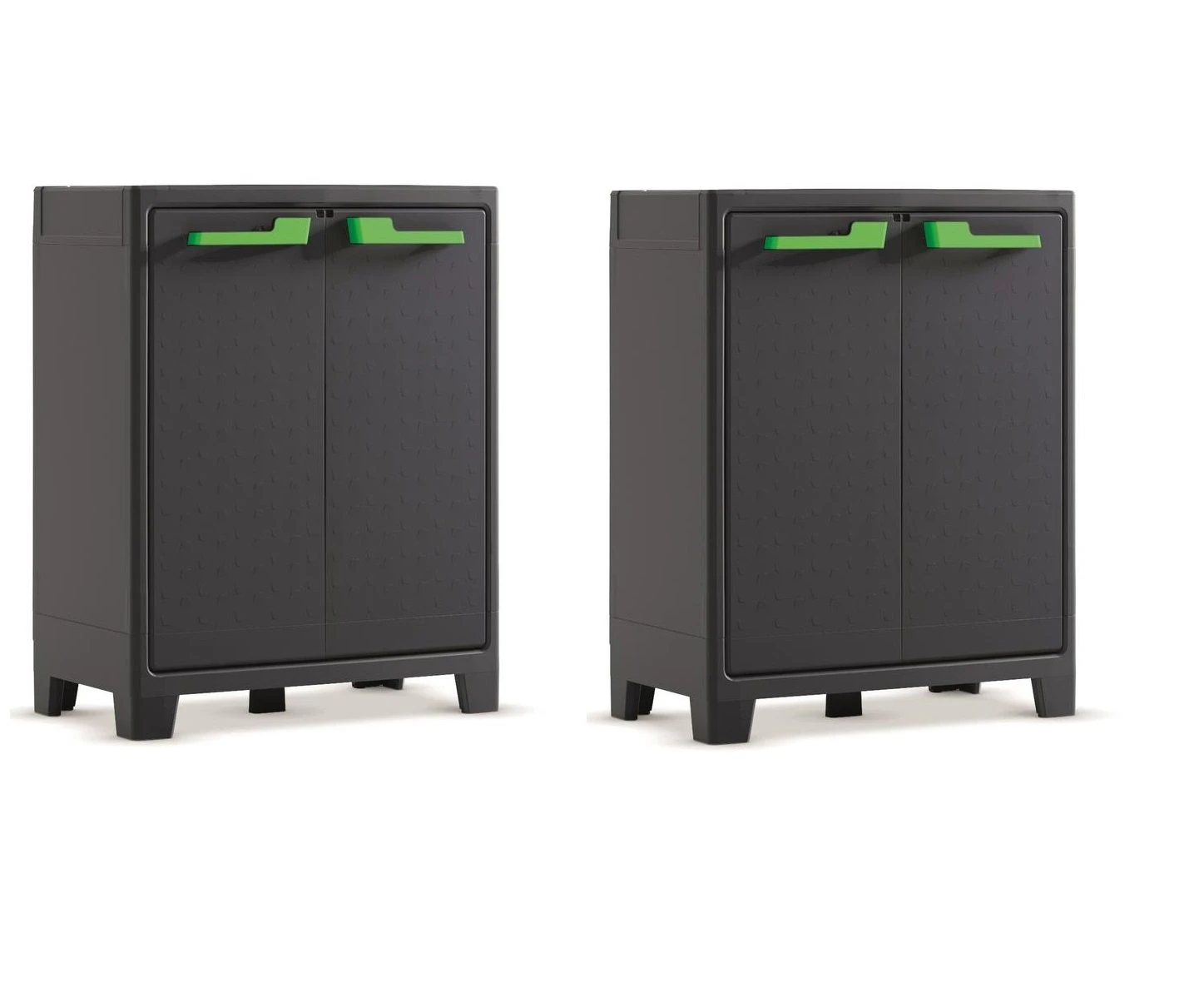 Keter Moby Low Indoor/Outdoor Storage Cabinet Twin Pack