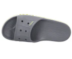 Crocs Unisex Bayaband Slides - Charcoal/Volt Green