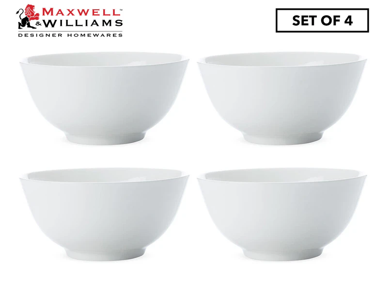 Set of 4 Maxwell & Williams 18cm Cashmere Noodle Bowls - White