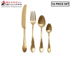 Maxwell & Williams 16-Piece Chester 18/10 Stainless Steel Cutlery Set - Gold