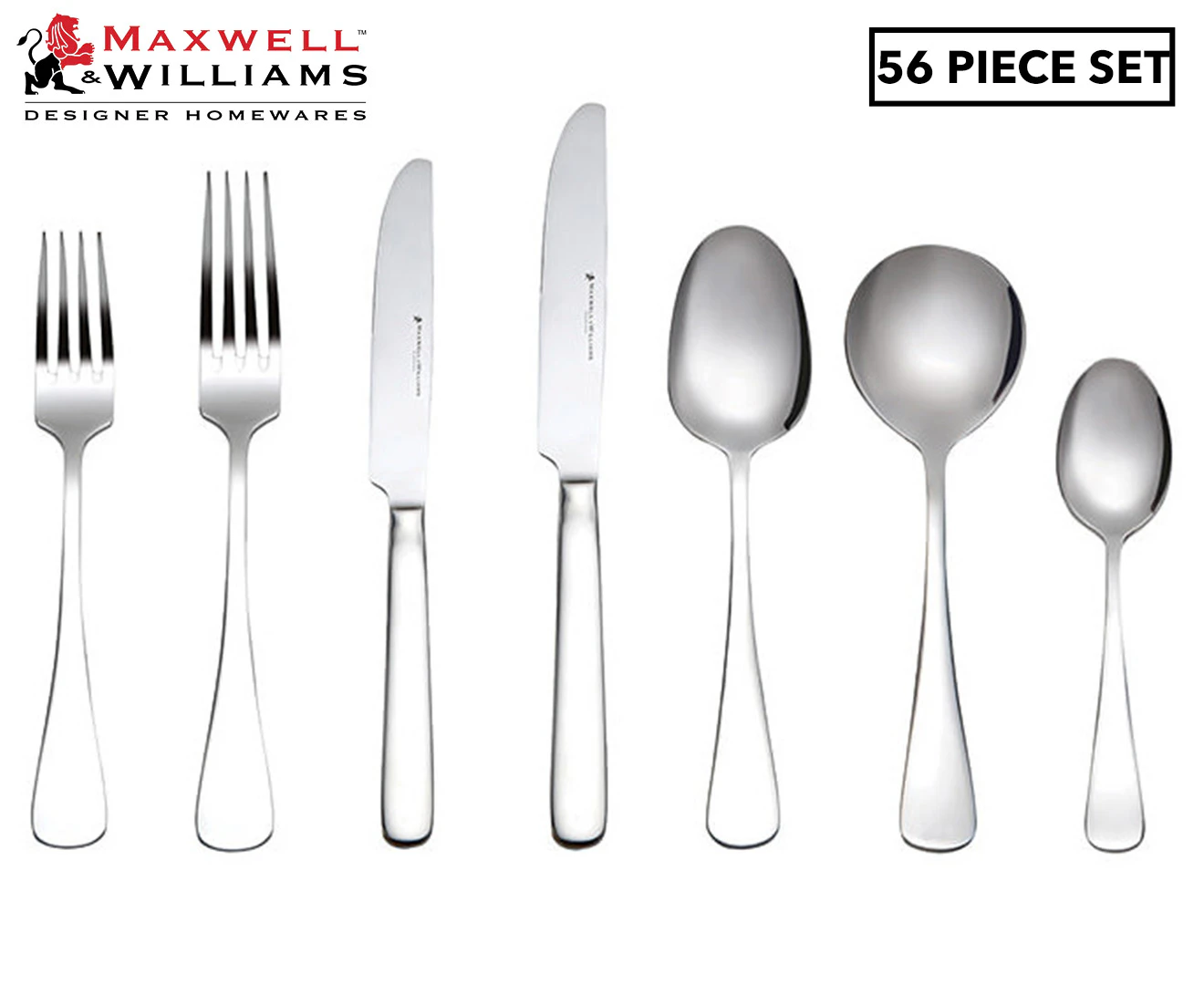 Maxwell & Williams 56-Piece Madison 18/10 Stainless Steel Cutlery Set