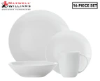 Maxwell & Williams 16-Piece Cashmere Resort Coupe Dinner Set - White