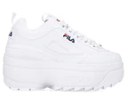 Fila Women's Disruptor 2 Wedge Sneakers - White/Navy/Red