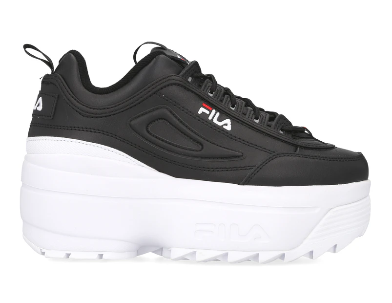 Fila Women's Disruptor 2 Wedge Sneakers - Black/Red/White