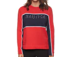 Nautica Women's Knit Sweatshirt - Bright Red