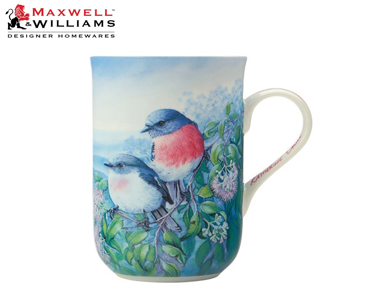 Maxwell & Williams 300mL Birds Of Australia 10 Year Anniversary Mug - Rose Robin