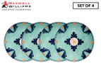 Set of 4 Maxwell & Williams 26.5cm Majolica Dinner Plate - Teal